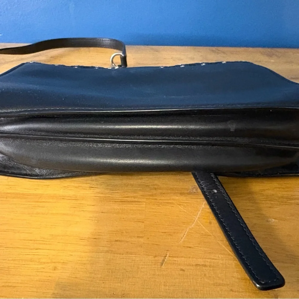 Michael Kors Black Crossbody Bag with Silver Accents